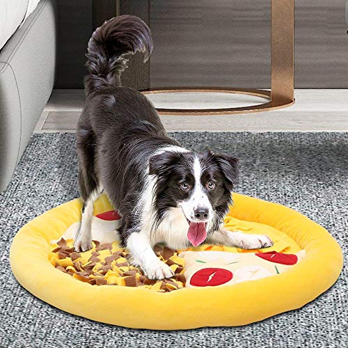 WTMLK Abnehmbare Fleece-Matten Hundekissen Druckentlastung Nasenpuzzle Nasenpolster Haustier Matte Haustier Hund Schnüffeln Training Decke Flattern von WTMLK