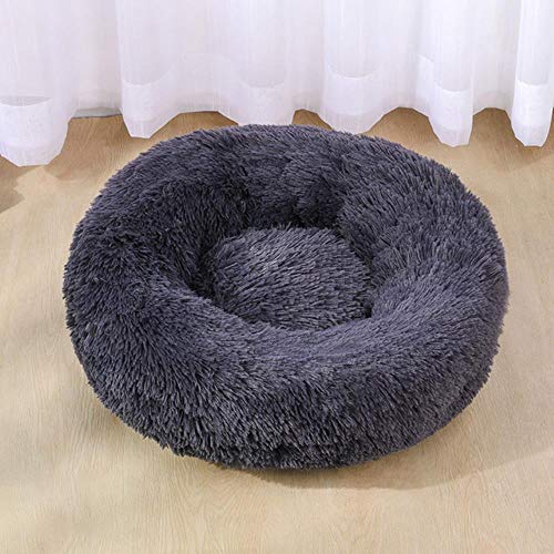 WTMLK Bubble Kiss Hundebett Katzenbett Rundes waschbares Haustierzubehör Langer Plüsch Hundezwinger Katzenhaus Hundebetten Für große Hunde Katzenbett Haus, 10, L Durchmesser 70 cm von WTMLK