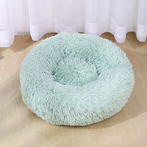 WTMLK Bubble Kiss Hundebett Katzenbett Rundes waschbares Haustierzubehör Langer Plüsch Hundezwinger Katzenhaus Hundebetten Für große Hunde Katzenbett Haus, 14, XL Durchmesser 80 cm von WTMLK