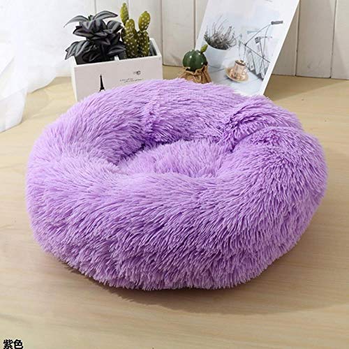 WTMLK Bubble Kiss Hundebett Katzenbett Rundes waschbares Haustierzubehör Langer Plüsch Hundezwinger Katzenhaus Hundebetten Für große Hunde Katzenbett Haus, 16, S Durchmesser 50 cm von WTMLK