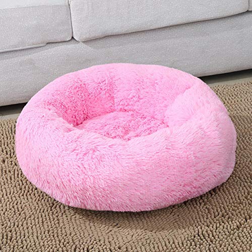 WTMLK Bubble Kiss Hundebett Katzenbett Rundes waschbares Haustierzubehör Langer Plüsch Hundezwinger Katzenhaus Hundebetten Für große Hunde Katzenbett Haus, 21, XXL Durchmesser 90 cm von WTMLK