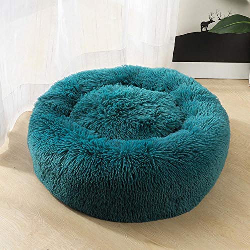 WTMLK Bubble Kiss Hundebett Katzenbett Rundes waschbares Haustierzubehör Langer Plüsch Hundezwinger Katzenhaus Hundebetten Für große Hunde Katzenbett Haus, 4, XL Durchmesser 80 cm von WTMLK