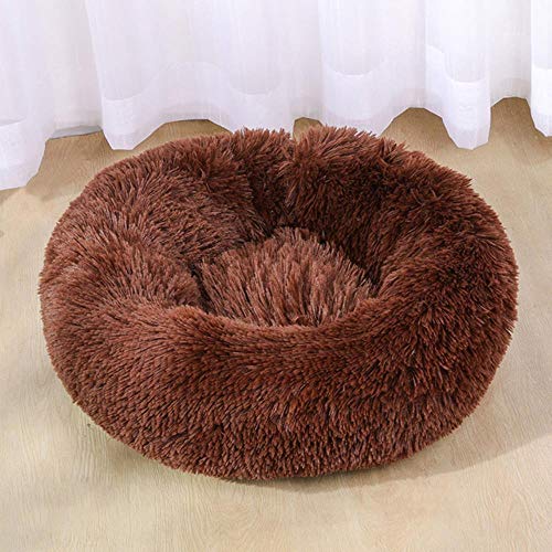 WTMLK Bubble Kiss Hundebett Katzenbett Rundes waschbares Haustierzubehör Langer Plüsch Hundezwinger Katzenhaus Hundebetten Für große Hunde Katzenbett Haus, 5, M Durchmesser 60 cm von WTMLK