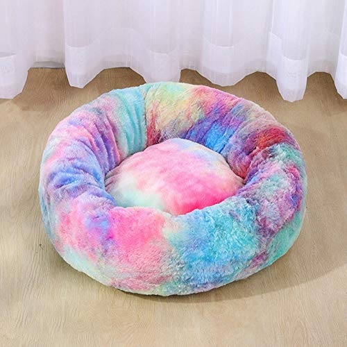 WTMLK Bubble Kiss Hundebett Katzenbett Rundes waschbares Haustierzubehör Langer Plüsch Hundezwinger Katzenhaus Hundebetten Für große Hunde Katzenbett Haus, 9, XXXL Durchmesser 100 cm von WTMLK