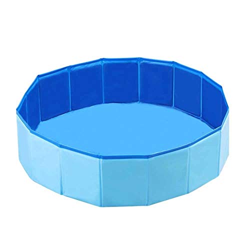 WTMLK Faltbarer Pool für Haustiere Bad Faltbarer Pool für Hunde Badewanne für Haustiere für Hunde Katzen, Blau, 120 x 30 cm von WTMLK