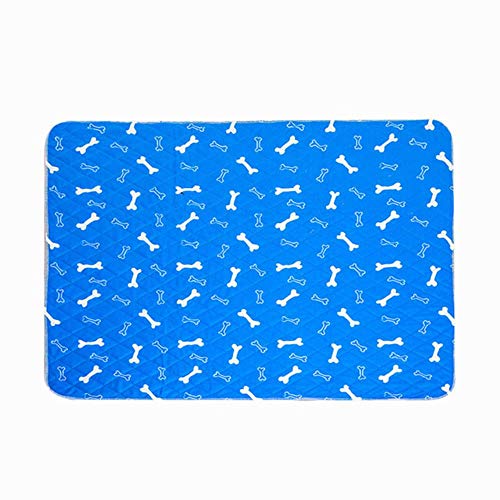 WTMLK Hot S/M/L Summer Cool Pad Waterproof Cloth Pet Dog Pee Washable Dog Cat Absorbent Mat Solid Pet Washable Bed Pads#3,Blue,L von WTMLK