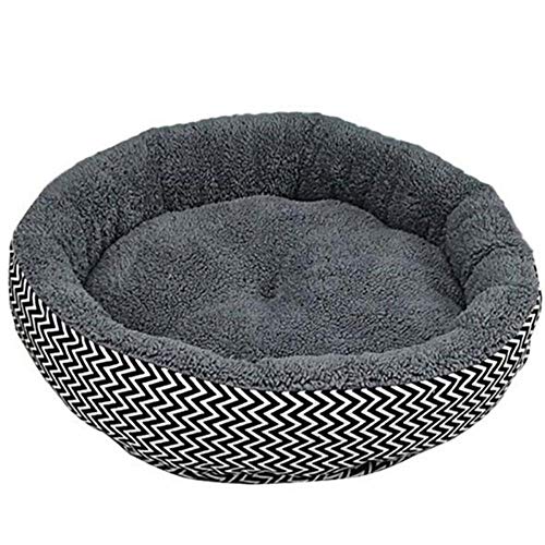 WTMLK Hundebett Katzenschlafunterlage Flanellverdickung und warmes Kreis Atmungsaktives Haustiernest Für kleine, mittlere und große Hunde Haustierbedarf, H, 34 cm von WTMLK