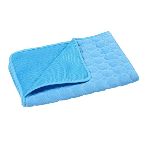 WTMLK Pet Cooling Mat Selbstkühlendes Pad Druckaktivierter Komfortkühler Ungiftige Gelmatte für Hunde Katzen für das Außenbett, Hellgrau, XXL 150X100 von WTMLK