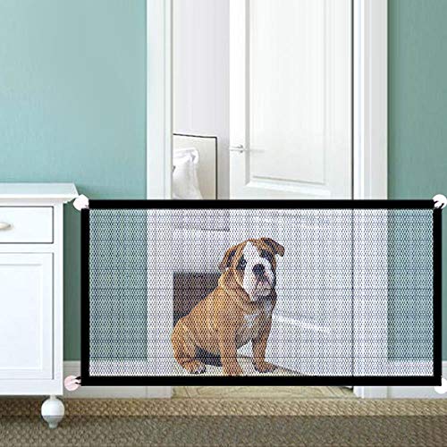 WTMLK Pet Dog Fence Gate Safe Guard Sicherheitsgehäuse Dog Fences Dog Gate Das geniale Mesh Pet Gate Pet liefert, 110X72cm von WTMLK