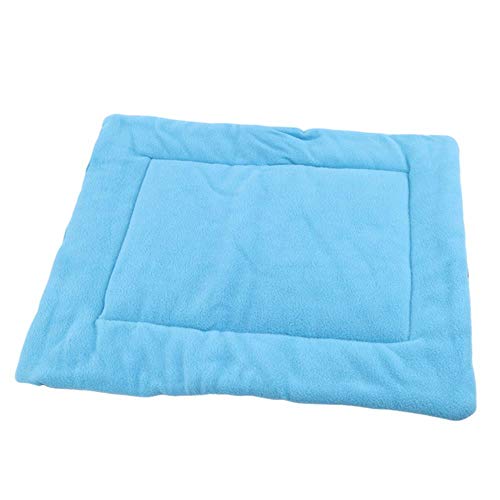 WTMLK Pet Dog Mat Dog Cage Mat Pet Cotton Pad Soft Fleece Small and Medium-Sized Dog and Cat Sleep Bed Pet Supplies,Blue,XS von WTMLK