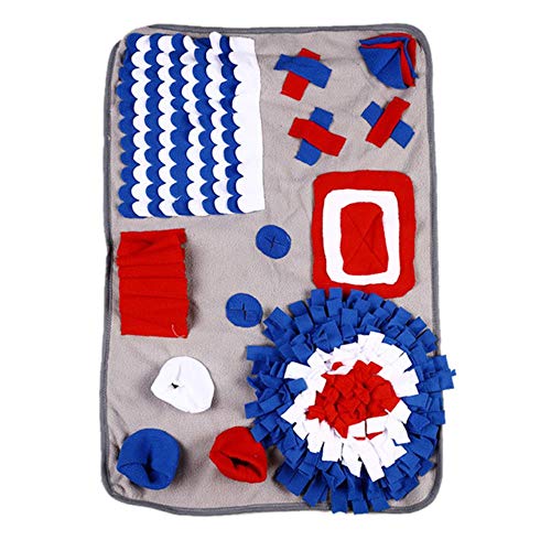 WTMLK Pet Dog Sniffing Mat Puzzle Spielzeug 74 * 50cm Langsam fütternde Futtermatte Training Futtersuche Lustiges Katzenspielzeug Snuffelmat Feeder Pad, A. von WTMLK