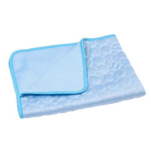 WTMLK Pet Pad Summer Dogs and Cats Sofa Mat Pet Supplies Cool Pad Viscose Cold Feeling Nest Pad Summer Dog Cooling Pad,Light Blue,40x30cm von WTMLK