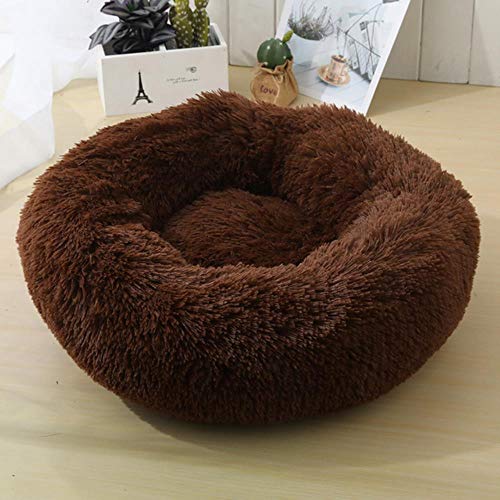 WTMLK Regenbogen Lange Plüsch Hundehütte Super weiches Hundebett Runde waschbare Katzenhaus Samtmatten Sofa für Hund Chihuahua Hundekorb Haustierbett, Q-122, S 40cm von WTMLK