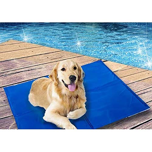 WTMLK Sommer Haustier Cool Gel Matte Hund Eismatte Hund Matte Matte Haustier Hund Käfig Kühlmatte Katze Coole Matte Golden Retriever Kühl Eismatte, Blau, Australien von WTMLK