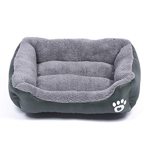 Warmes, gemütliches Hundebett für kleine, mittelgroße, weiche, atmungsaktive Fleece-Haustierhütten für den Innenbereich Tragbare wasserdichte Katzenschlafmatten Zwinger, DUNKEL, 2XL-95X72CM von WTMLK