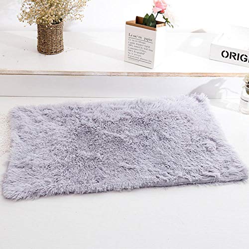 Winter Hundebett Matte Weiches Fleece Haustier Kissen Haus Warme Welpen Katze Schlafbett Decke Für Kleine Große Hunde Katzen Zwinger Cama Perro, Hellgrau, 56x36cm von WTMLK