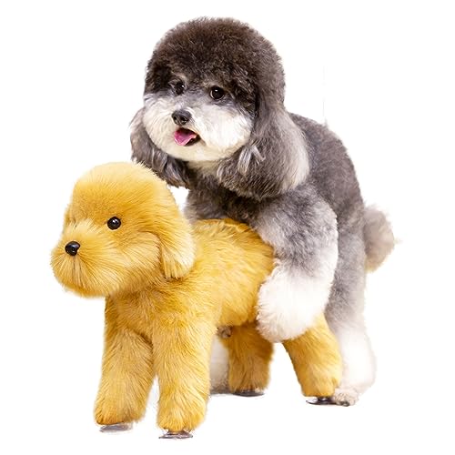 WTTTTW Simulations-Paarungsspielzeug für männliche Hunde, Teddy-Entlüftungs-Silikonspielzeug, Schlafbrunst mit Herzschlag-Plüschspielzeughunden,25cm/9.8" von WTTTTW