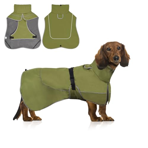 WUFANC Hundemantel Wasserdicht - Reflektierende Hundejacke mit Verstellbarem Verschluss für alle Jahreszeiten - Komfortabler Schutz für Ihren Hund bei Indoor Outdoor Aktivitäten von WUFANC