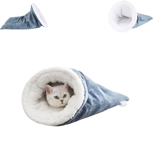 Cat Winter Sleeping Bag, Winter Cat Sleeping Bag, Cat Sleeping Bag, Cat Sleeping Bag for Indoor Cats, Soft Plush Large Cat Sack Self Warm Cat Bed, Sleeping Bag for Cats (1Pc) von WUFBUW