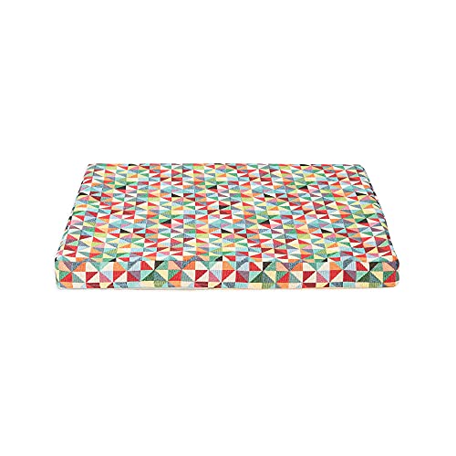 WUFY Orthopädisches Hundebett Hundematratze Hundekissen mit federndem Polsterschaum Hundematte für kleine mittlere große Hunde Waschbar kuschelig Schlafplatz Mehrfarbig 100x70x5cm von WUFY