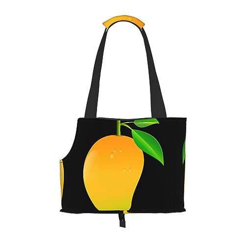 Mango Haustier-Reisetasche mit Tasche, Sicherheit für kleine Hunde und Katzen – atemberaubendes Druckdesign von WURTON