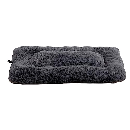 WUUISDNX Plüsch Zwingermatte – und bequem, geeignet für Haustierfreunde, Katzennest, Hundebett und Dicke Hundematte für Zwinger, Zubehör, dunkelgrau, S/60 * 40CM von WUUISDNX