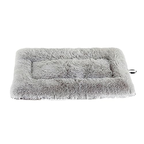 WUUISDNX Plüsch Zwingermatte – und bequem, geeignet für Haustierfreunde, Katzennest, Hundebett und Dicke Hundematte für Zwinger, Zubehör, hellgrau, S/60 * 40CM von WUUISDNX