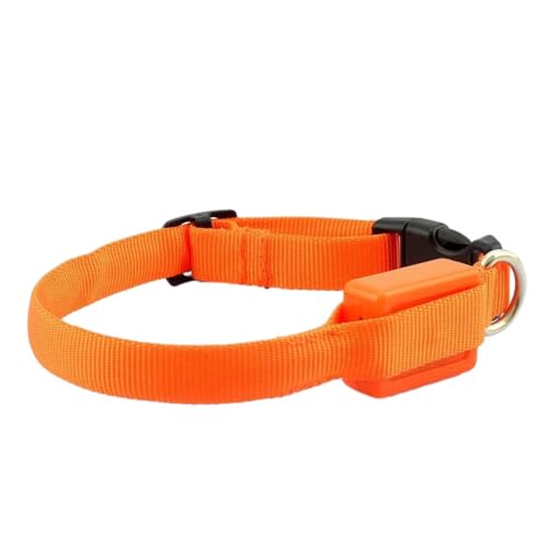 WUUISDNX Verstellbare Schnallen, Hundehalsband, geeignet für alle Rassen, bequemer Leistungs Verhältnis, Nylon Hundegepäckgurt, Orange (Batterie) von WUUISDNX