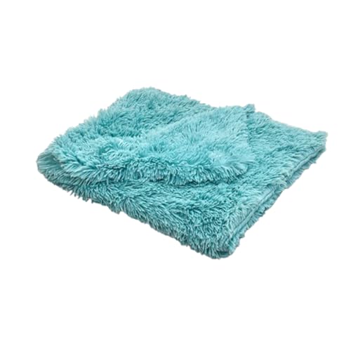 WUUISDNX Warme und gemütliche Plüschdecke für Katzen und Hunde, weiche und bequeme Schlafmatte für Haustiere, leicht zu reinigen, weiche, warme Schlafmatte für Haustiere, Blau von WUUISDNX