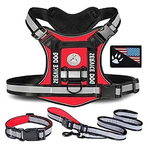 3 stücke Tacticals Pet Harness Hunde Weste Harness Outdoor Training Mesh Weste Traktion Harness Reflektierende Weste Für Mittlere Hunde Training Hunde Geschirr Hunde Zubehör von WUURAA