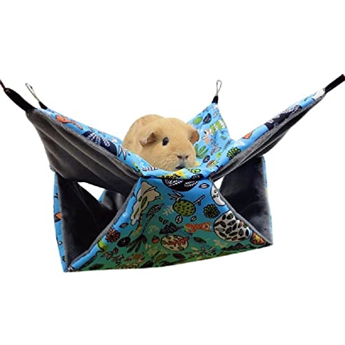 Hamster Hängematte Warmes Bett Hängehängematte Kleines Haustierhaus Sommerverstecke Käfigzubehör Für Meerschweinchen Frettchen Eichhörnchen Kleintier Hängemattenbett 2 Etagen von WUURAA