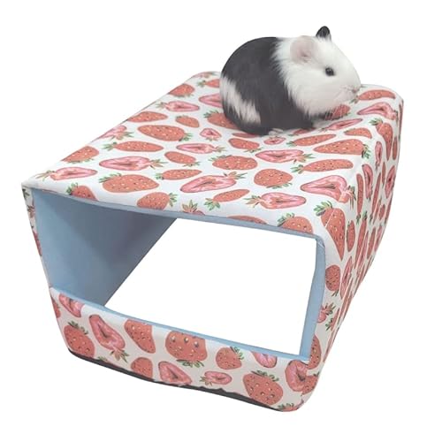 Hamster Warm Bett Winter Höhle Bodenlose Haus Für Kleine Tiere Käfig Zubehör Nette Drucken Für Frettchen Hamster Höhle Bett von WUURAA