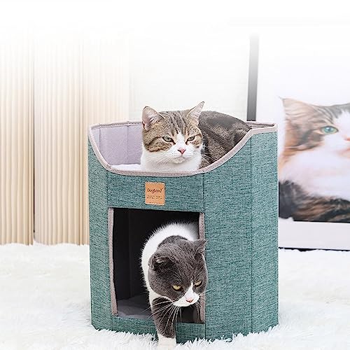 Katzenbetten Katzenhöhle Bett - Katzenhaus Faltbares Katzenbaum Bett - Niedliches Höhlenhaus für Indoor-Katzen von WUURAA