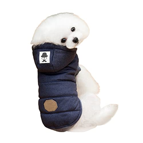 Praktische Warme Hund Hoodie Mantel Fleece Winter Hund Für Jacke Bequeme Welpen Mäntel Kaltes Wetter Haustier Bekleidung Kleidung Gif Winter Hund Jacke Hund Schneeanzug Mit Bart Muster Hund Hoodie von WUURAA