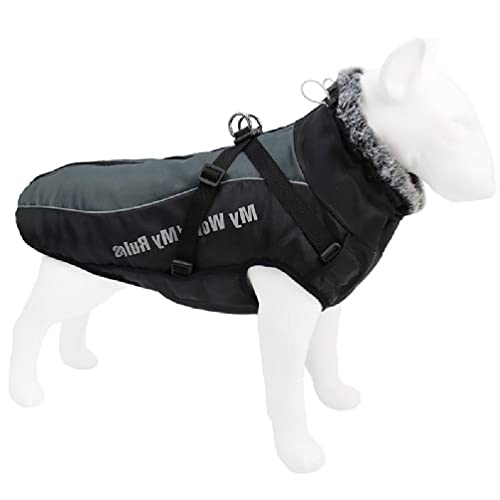 Reflektierende Hundeweste Für Spaziergänge In Der Nacht Hundemantel Mit Geschirr Hundekleidung Jacke Wasserdichter Hundemantel Winter Reflektierende Hundeweste von WUURAA