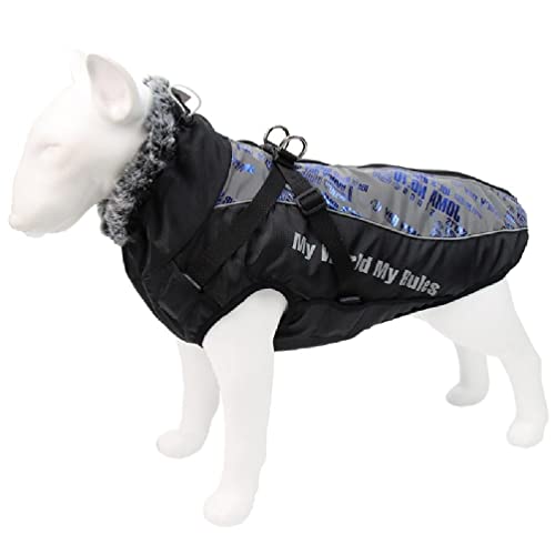 Reflektierende Hundeweste Für Spaziergänge In Der Nacht Hundemantel Mit Geschirr Hundekleidung Jacke Wasserdichter Hundemantel Winter Reflektierende Hundeweste von WUURAA