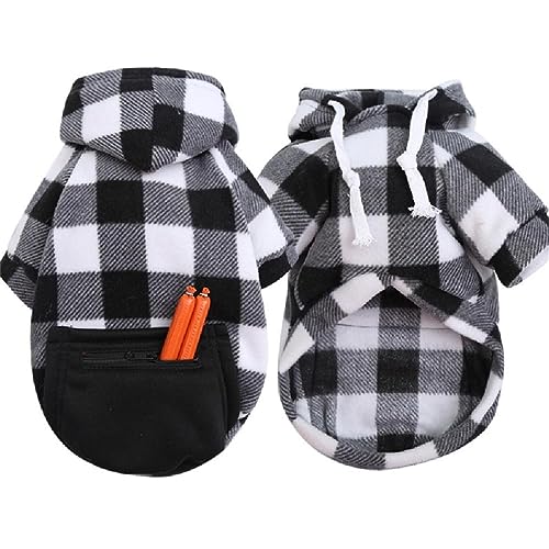 Reizender Hundemantel Für Mittlere Große Hunde Pullover Hoodie Für Haustier Hund Frühling Mantel Plaids Zweibeinige Pullover Kleidung Pullover Kariert Kostüm Hund Katze von WUURAA