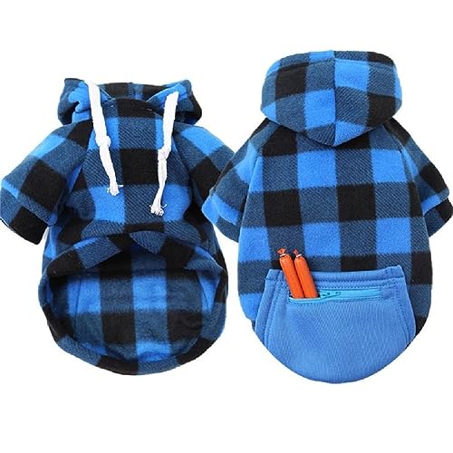 Reizender Hundemantel Für Mittlere Große Hunde Pullover Hoodie Für Haustier Hund Frühling Mantel Plaids Zweibeinige Pullover Kleidung Pullover Kariert Kostüm Hund Katze von WUURAA