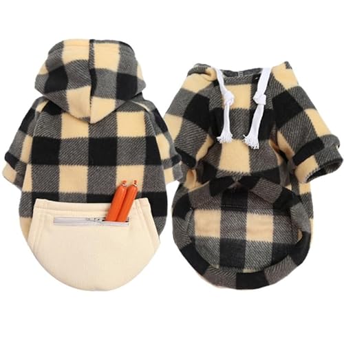 Reizender Hundemantel Für Mittlere Große Hunde Pullover Hoodie Für Haustier Hund Frühling Mantel Plaids Zweibeinige Pullover Kleidung Pullover Kariert Kostüm Hund Katze von WUURAA