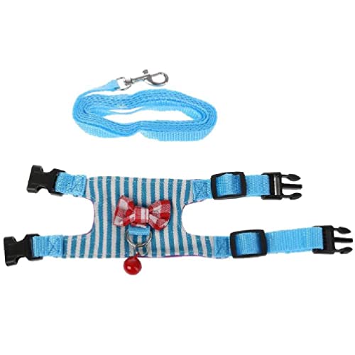 WUURAA Exquisite Schleife Hamster Geschirr Weste Leine Seil Verstellbare Maus Baby Kaninchen Walking Roper Für Kleine Tiergeschirr Leine Pet Strap von WUURAA