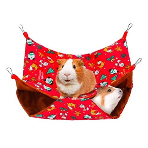 WUURAA Hängende Hängematte Warmes Bett Christams Haus Spielplatz Käfig Nest Für Zucker Glider Frettchen Eichhörnchen Einfach Zu Kleintier Hängematte Hängende Bett Für Käfig Hängende Hängematte Hamster von WUURAA