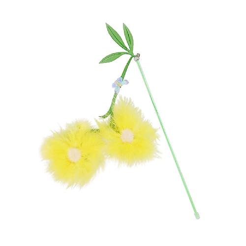 WUURAA Lovely Cat Toy With Flower Cat Exercise Indoor Toy Kitten Wand Bells Toy Bells Cat Toy Indoor Cat Toy von WUURAA