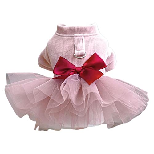 WUURAA Welpenkleid Hundeprinzessinkleid Für Hundemädchen Hunde Tutu Kleid Hundeschleifenkleid Hundekleider Für Kleine Hunde Weihnachtshundeprinzessinkleid Für Mittelgroße Hunde Und von WUURAA