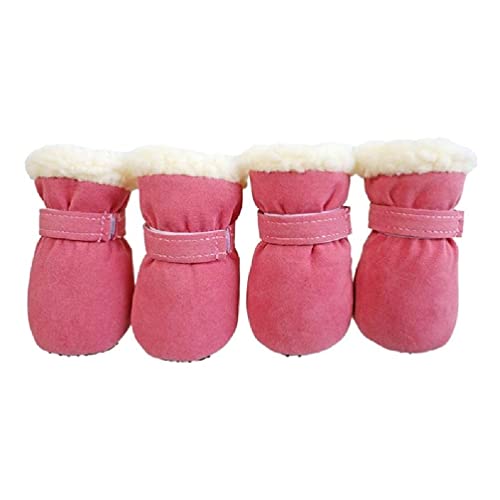 Winter Warme Haustier Schuhe 4pc/satz Nette Hund Booties Schnee Walking Welpen Booties Schuhe Casual Mode Rutschfeste Hund Schuhe Hund Booties Für Mittlere Hunde Hund Booties Winddicht Hund Schuhe Für von WUURAA