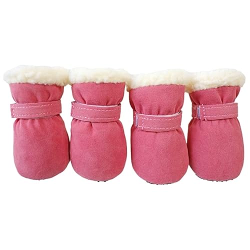 Winter Warme Haustier Schuhe 4pc/satz Nette Hund Booties Schnee Walking Welpen Booties Schuhe Casual Mode Rutschfeste Hund Schuhe Hund Booties Für Mittlere Hunde Hund Booties Winddicht Hund Schuhe Für von WUURAA