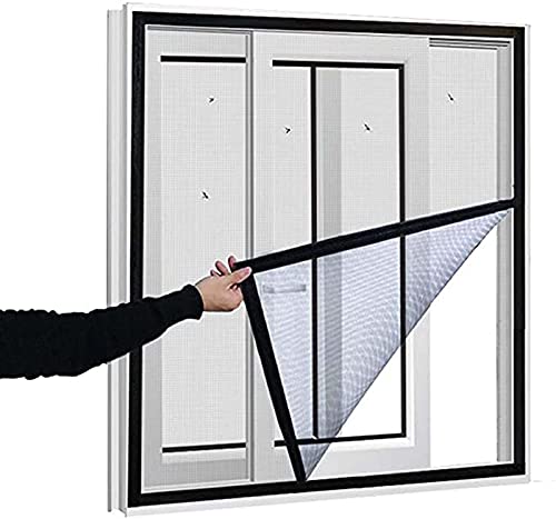 Katzenschutznetz für Balkonfenster, mit selbstklebendem Klebeband, Insektenschutz, Fliegengitter, Moskitonetz, DIY-Größe, einfache Installation, halbtransparent, graues Netz, 70 x 100 cm von WUWEI