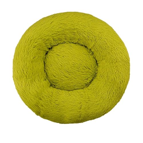 WXDL Flauschiges Anti-Angst-Anti-Rutsch-Hundebett,Plüsch,Waschbares Welpenbett,Wärmendes Donut-Kuschelbett Für Große,Mittelgroße Und Kleine Hunde Und Katzen (Diameter 100cm,Green) von WXDL