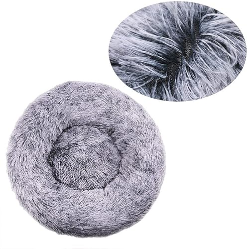 WXDL Flauschiges Anti-Angst-Anti-Rutsch-Hundebett,Plüsch,Waschbares Welpenbett,Wärmendes Donut-Kuschelbett Für Große,Mittelgroße Und Kleine Hunde Und Katzen (Diameter 100cm,I) von WXDL