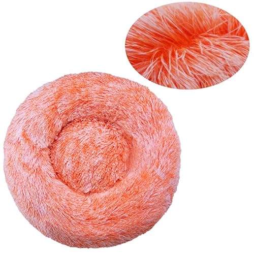 WXDL Flauschiges Anti-Angst-Anti-Rutsch-Hundebett,Plüsch,Waschbares Welpenbett,Wärmendes Donut-Kuschelbett Für Große,Mittelgroße Und Kleine Hunde Und Katzen (Diameter 110cm,J) von WXDL