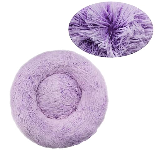 WXDL Flauschiges Anti-Angst-Anti-Rutsch-Hundebett,Plüsch,Waschbares Welpenbett,Wärmendes Donut-Kuschelbett Für Große,Mittelgroße Und Kleine Hunde Und Katzen (Diameter 70cm,M) von WXDL